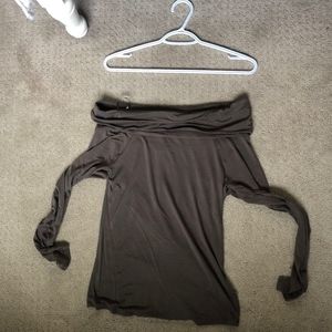 Grey off the shoulder top